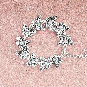 Purple Butterfly Tassel Flower Charm, Charms For Pandora Bracelet