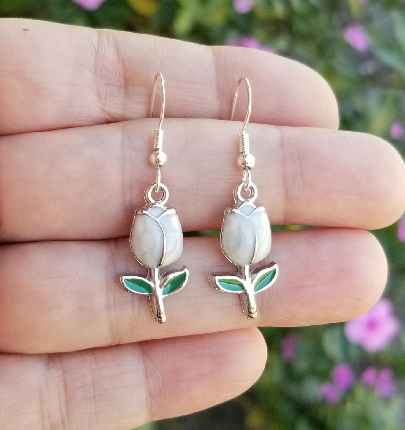 Collana Con Ciondolo Tulipano In Argento 925 Con Perla E Zirconi – Gioiello A Fiore Per Donna, Mamma O Fidanzata - 2
