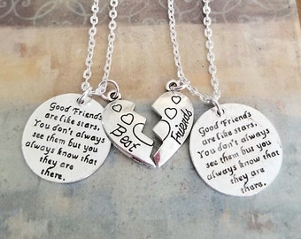 Best friends are clearance like stars necklace