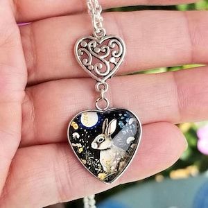 Silver Bunny Pendant Necklace, Rabbit Necklace, Easter Bunny, Easter Jewelry, Bunny Necklace, Bunny Pendant Necklace, Bunny Lover Gift