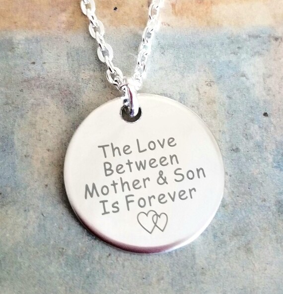 Silver MOM \u0026 SON Necklace Personalize W 