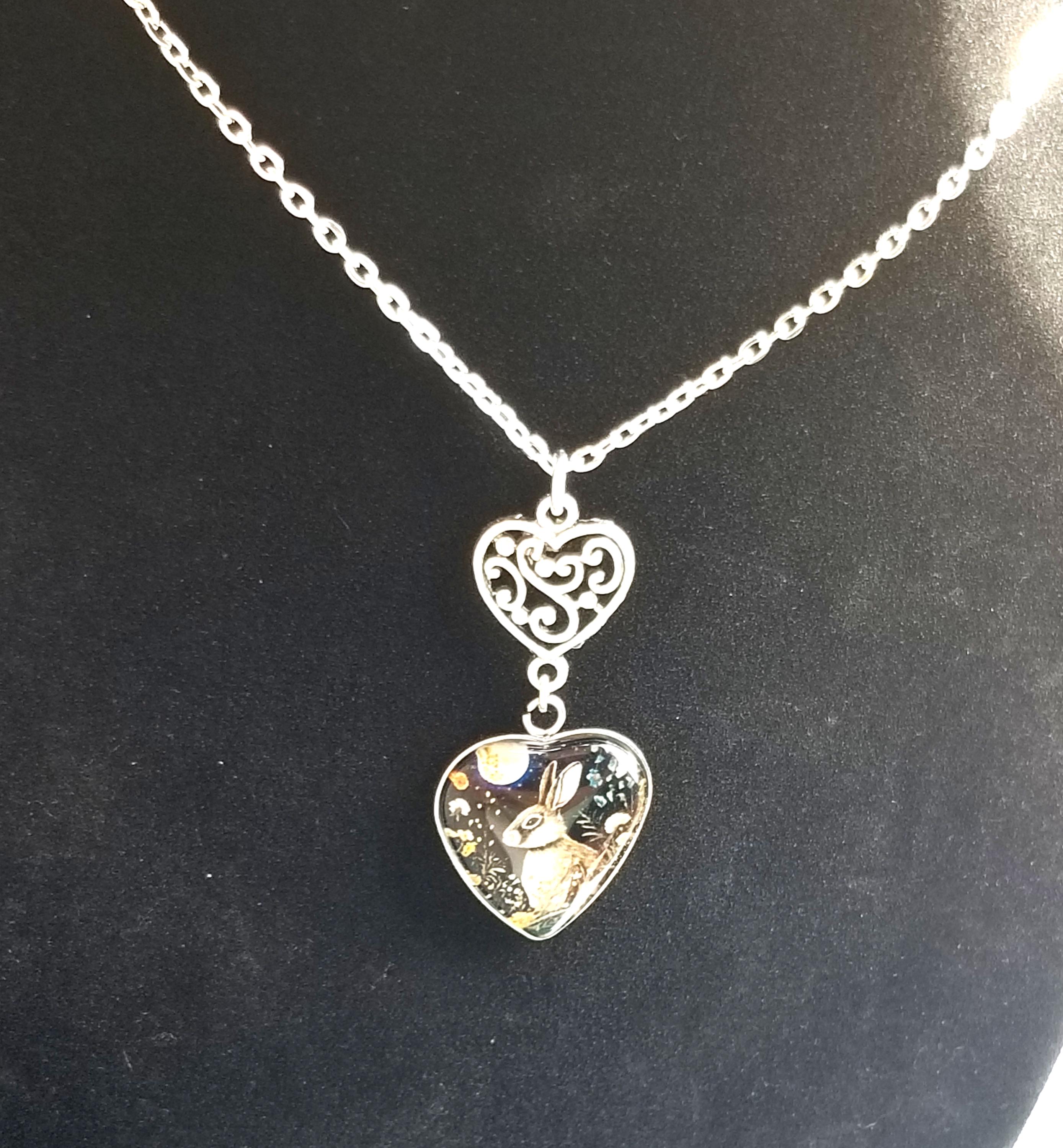 Collana con ciondolo a forma di coda di fata con orecchie di gatto