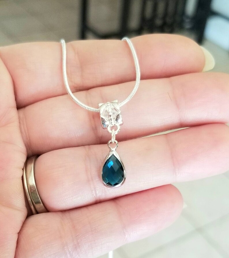 Sterling Silver Blue Topaz Pendant Necklace, Blue Topaz Jewelry, Blue Topaz Necklace, Sterling Silver Necklace, Blue Topaz Jewelry image 5