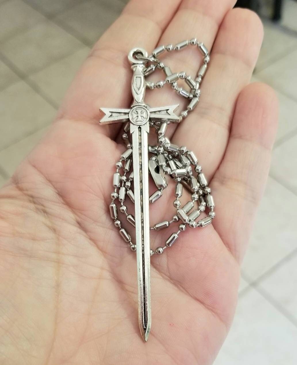 Knights Templar Necklace, Knights Templar Sword Necklace