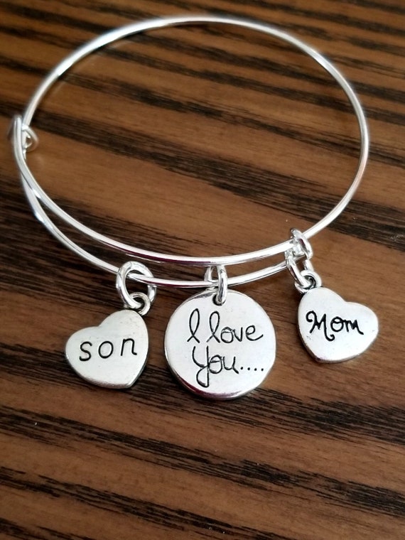 Mother son charm bracelet deals