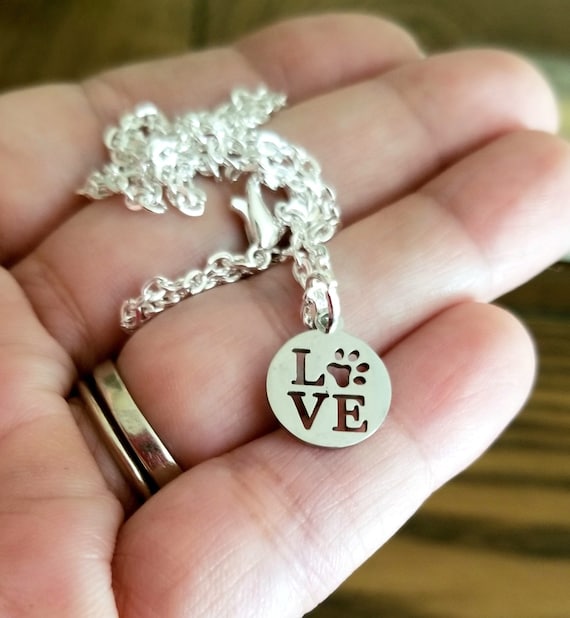 Etsy paw print necklace sale