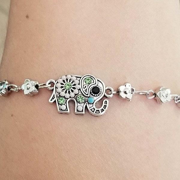 Elephant Anklet Etsy