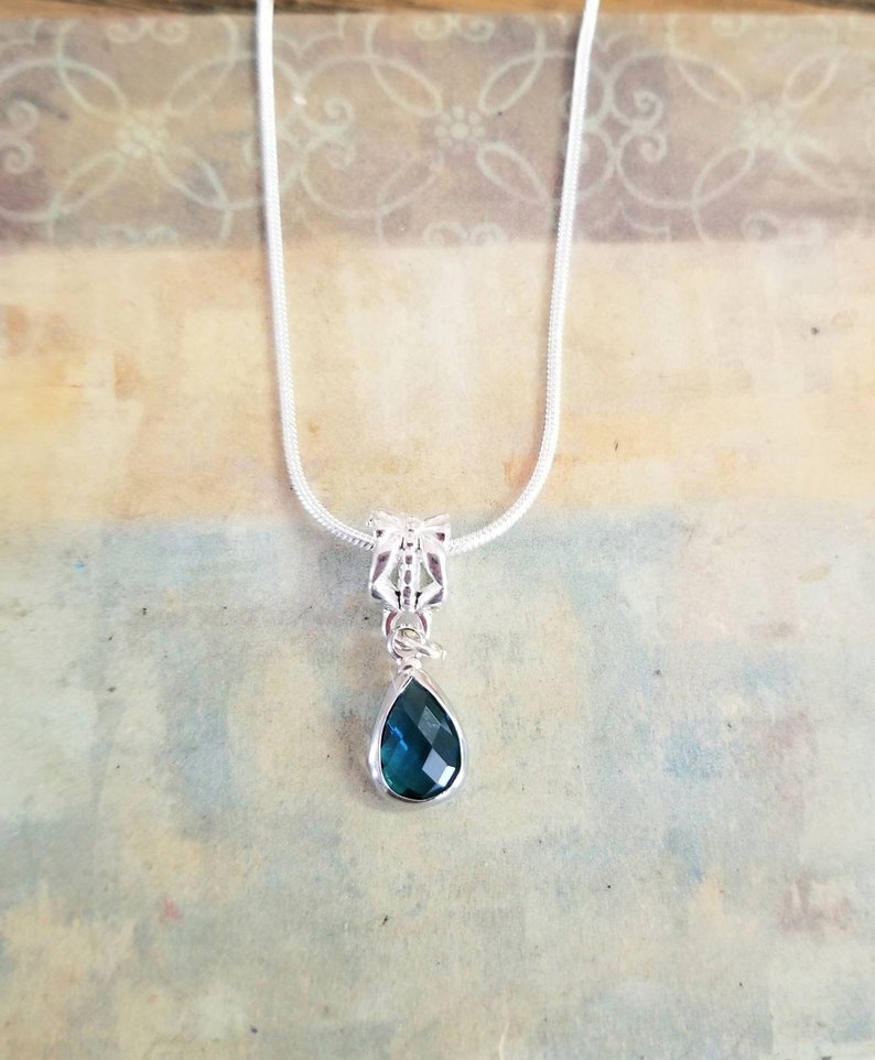 Sterling Silver Blue Topaz Pendant Necklace, Blue Topaz Jewelry, Blue Topaz Necklace, Sterling Silver Necklace, Blue Topaz Jewelry image 4
