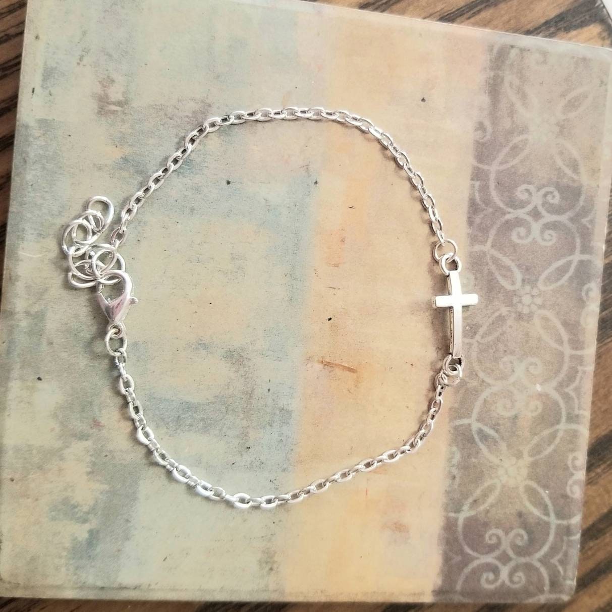 Sterling Silver Cross Bracelet, .925 Silver Cross Bracelet, Sideways Cross Bracelet, Religious Jewelry, Cross Jewelry, Gift for Her - Etsy Sterling Silver Cross Bracelet, .925 Silver Cross Bracelet, Sideways Cross Bracelet, Religious Jewelry, Cross Jewelry, Gift for Her - Etsy