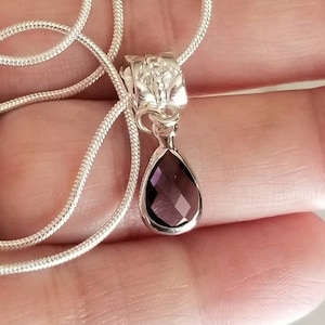 Amethyst Pendant Necklace, Sterling Silver Amethyst Necklace, Amethyst Necklace, Amethyst Jewelry, February Birthstone, Amethyst Pendant