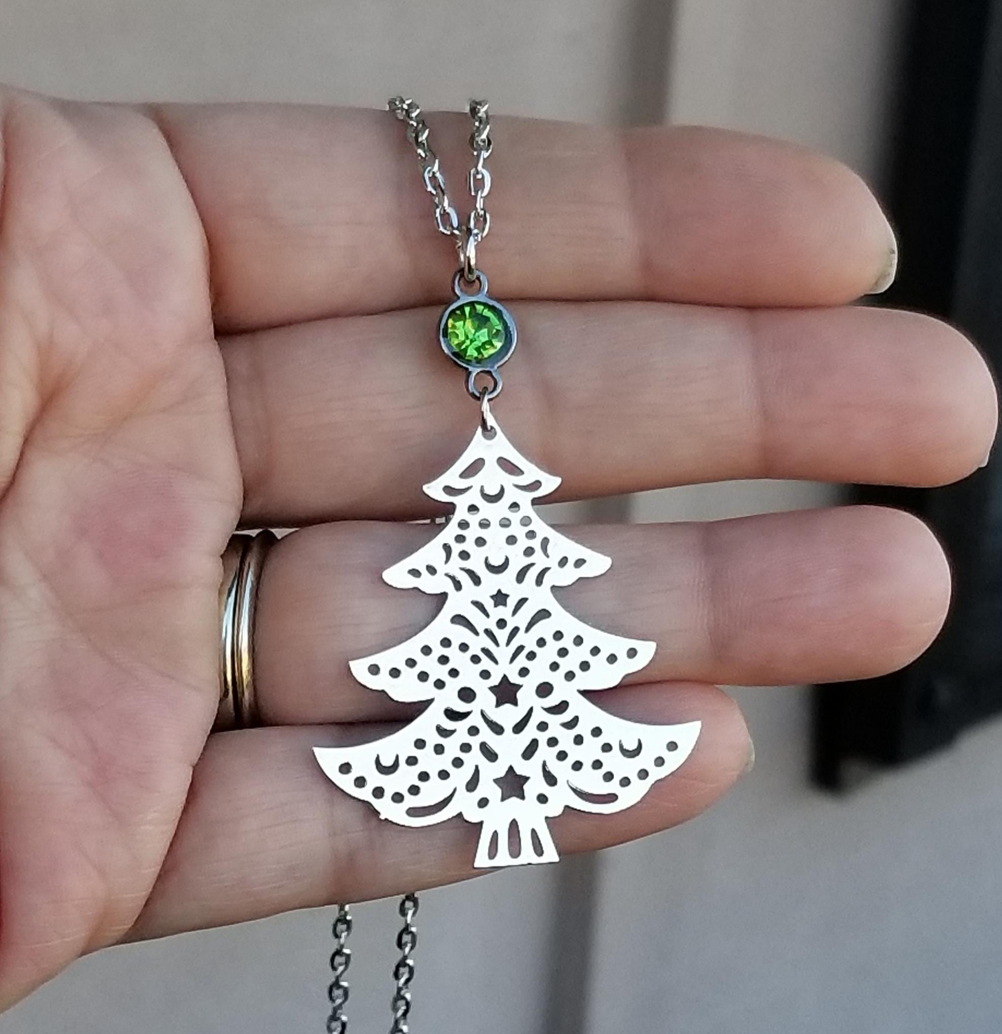 【IRIS 47】tree necklaceツリー ネックレスシルバー925美品 Silver Christmas Tree Necklace, Large Christmas Necklace