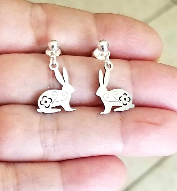 DPKOW 7 Paia Pasqua Orecchini Pendenti, Pasqua Earbobs Gioielli Pasqua Dangle Orecchini per Donne Ragazze Pasqua Festa Accessori, Pasqua Coniglietto Pulcino Orecchini Carota Agnello Fiore Pendenti