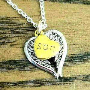 Loss of Son Necklace, Son Memorial Jewelry, Son In Memory, Loss of Son Gift, Loss of Son Memorial GIft, Sympathy Gift, Grief Gift, Mom Gift