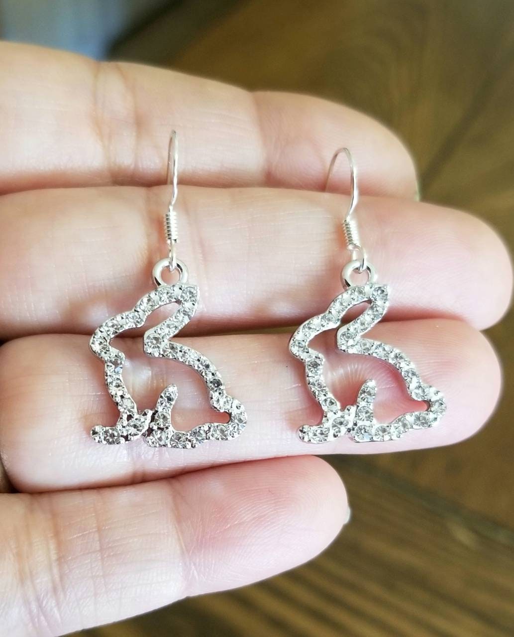Bunny earrings hotsell silver