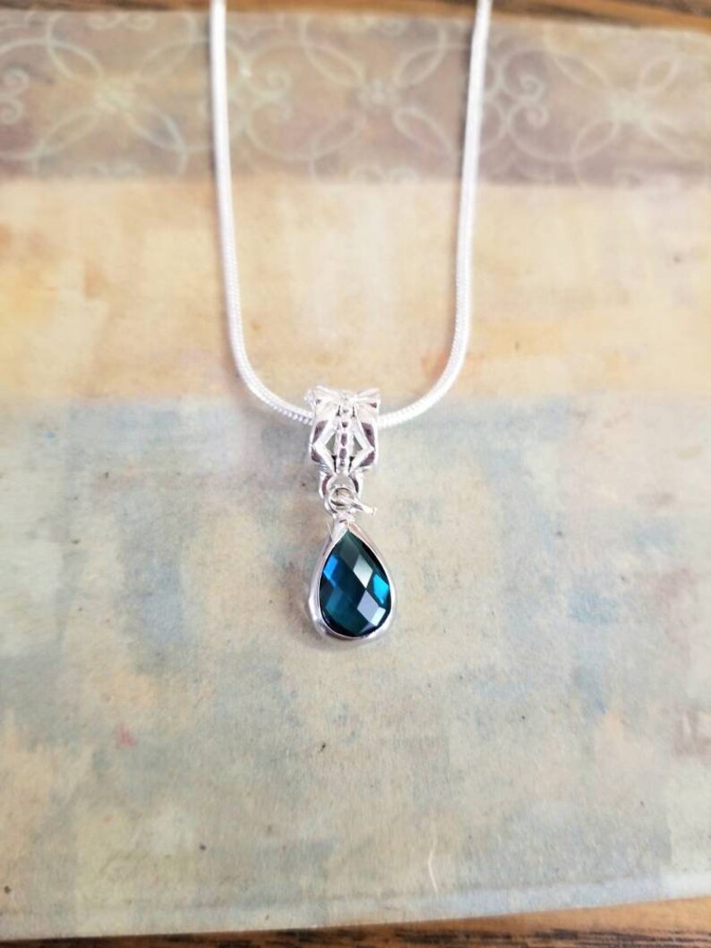 Sterling Silver Blue Topaz Pendant Necklace, Blue Topaz Jewelry, Blue Topaz Necklace, Sterling Silver Necklace, Blue Topaz Jewelry image 3