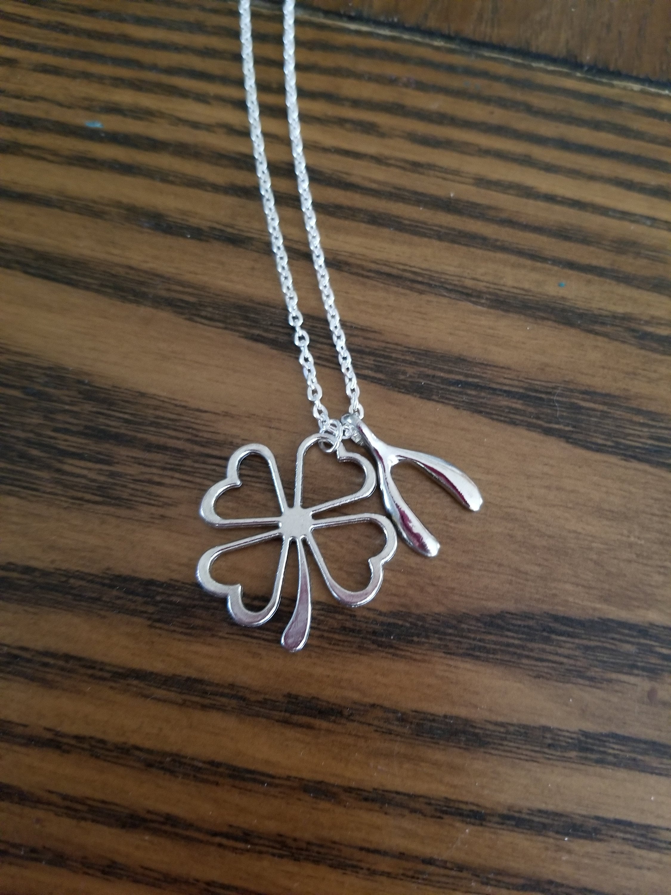 Silver Good Luck Necklace Women's Lucky Charm Jewelry Etsy