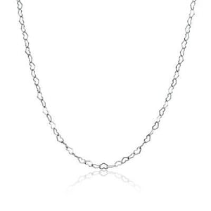 Heart Chain Necklace, Sterling Silver Heart Necklace, Heart Choker Necklace, Heart Jewelry, Gifts for Her, Infinity Hearts, Mothers Day Gift