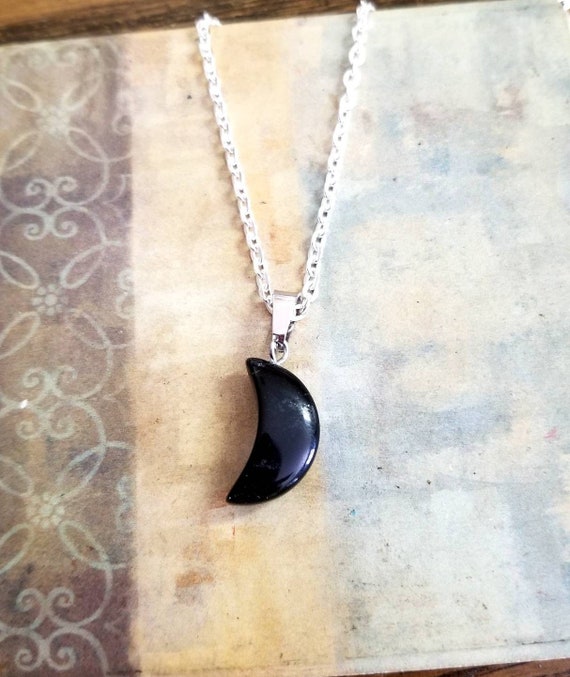 Black moon necklace new arrivals