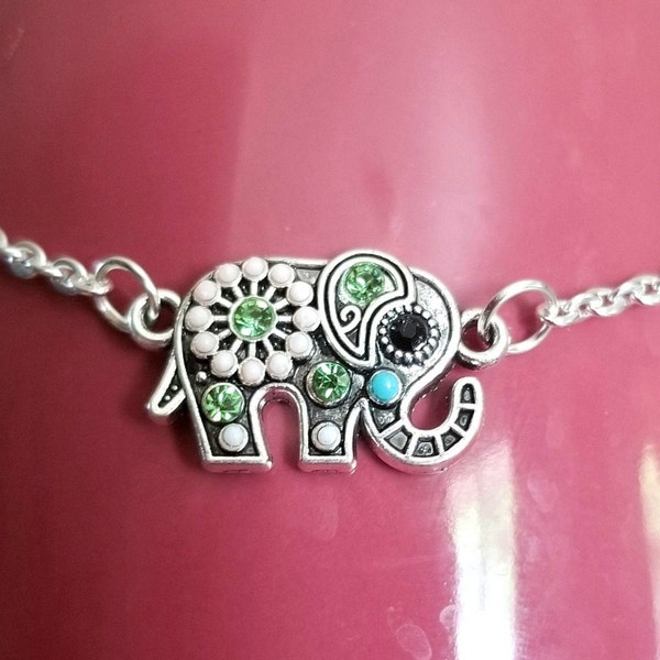 Elephant Anklet Etsy