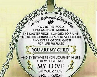 Colar de filha, Colar de filha da mãe, Presente de filha da mãe, Presente de mãe para filha, Presente de mãe para filha, Joias para filha, Pingente de filha