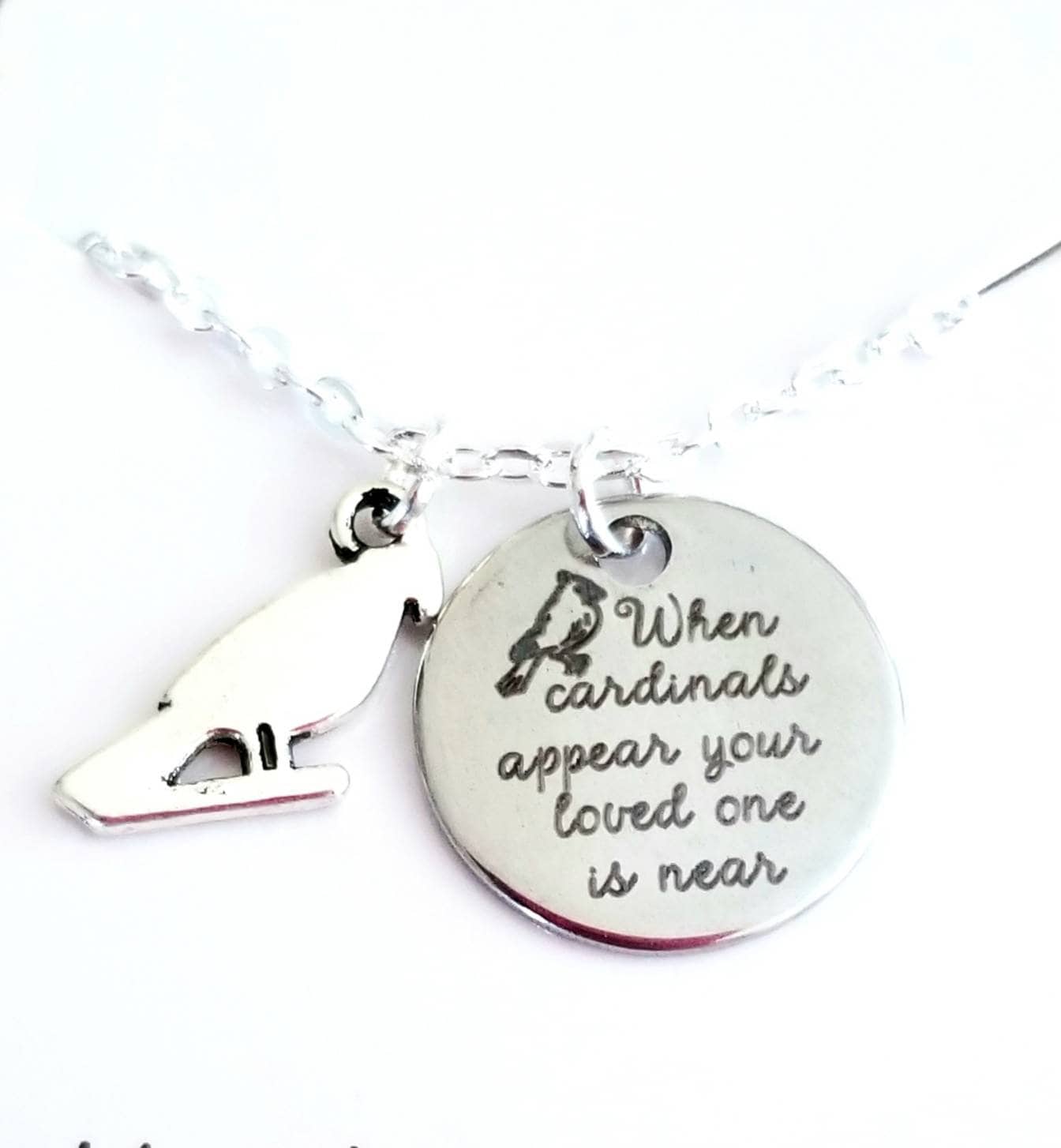 Cardinal memorial deals necklace