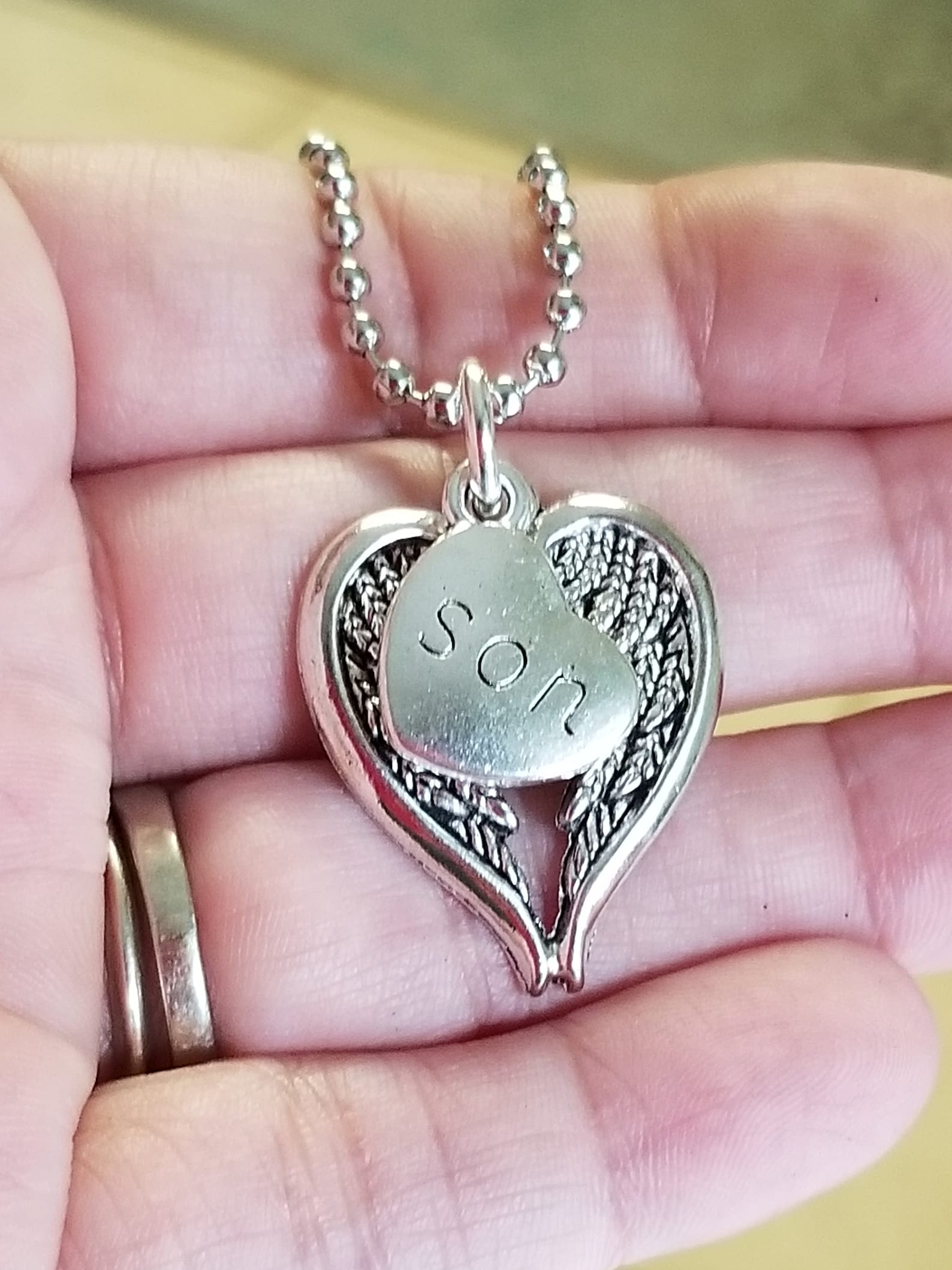 SON Memorial Necklace Son Loss Necklace for Dad Dad Gift Etsy UK