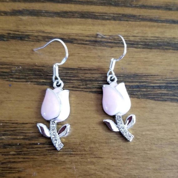 Orecchini A Tulipano In Argento 925 - Cupenda, Colore Rosa, Regalo Per Mamma In Scatola Portagioie - 2