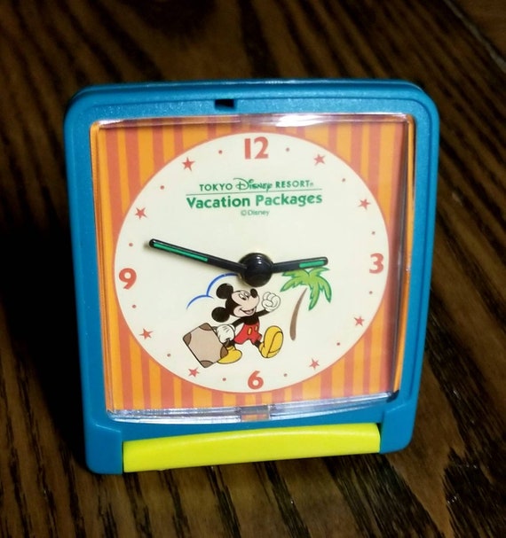 RARE! Tokyo Disney Resorts Travel Clock, 1980's Tokyo Disney Clock