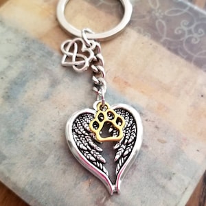 Pet In Heaven Keychain, Dog Loss Gift, Cat Loss Gift, Pet Memory, Rainbow Bridge, Dog Loss Key Ring, Cat Loss Key Ring, Pet In Memory Gift