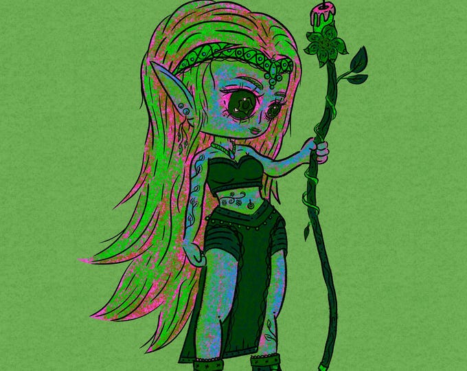 Lymira || Elf Candlewood Enchantress Holographic Vinyl Sticker