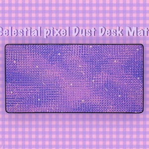Celestial Pixel Art Desk Mat | Cosmic Nebula Workspace Accessory | Moonfizzoracle | Moonfizz Oracle