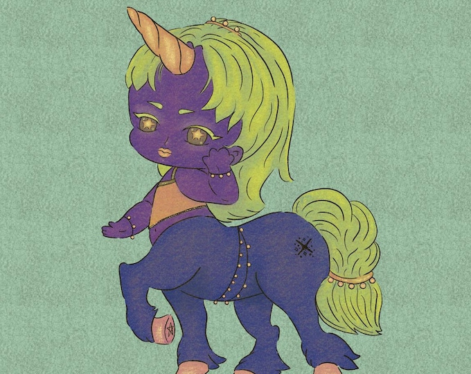 Celestara Starveil || Unicorn Centaur Girl Vinyl Sticker