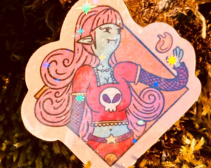 Adventure Time Collab Sticker | Holo Vinyl | Marceline x Princess Bubblegum Inspired