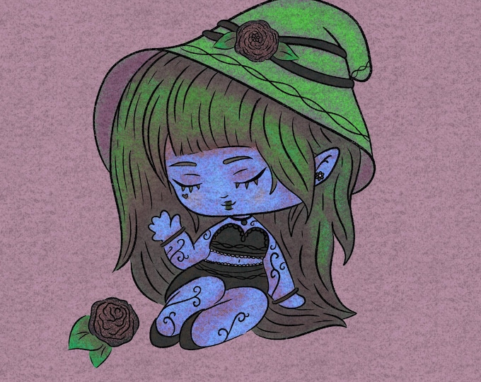 Nyra Blackbloom || Witchy Holographic Vinyl Sticker