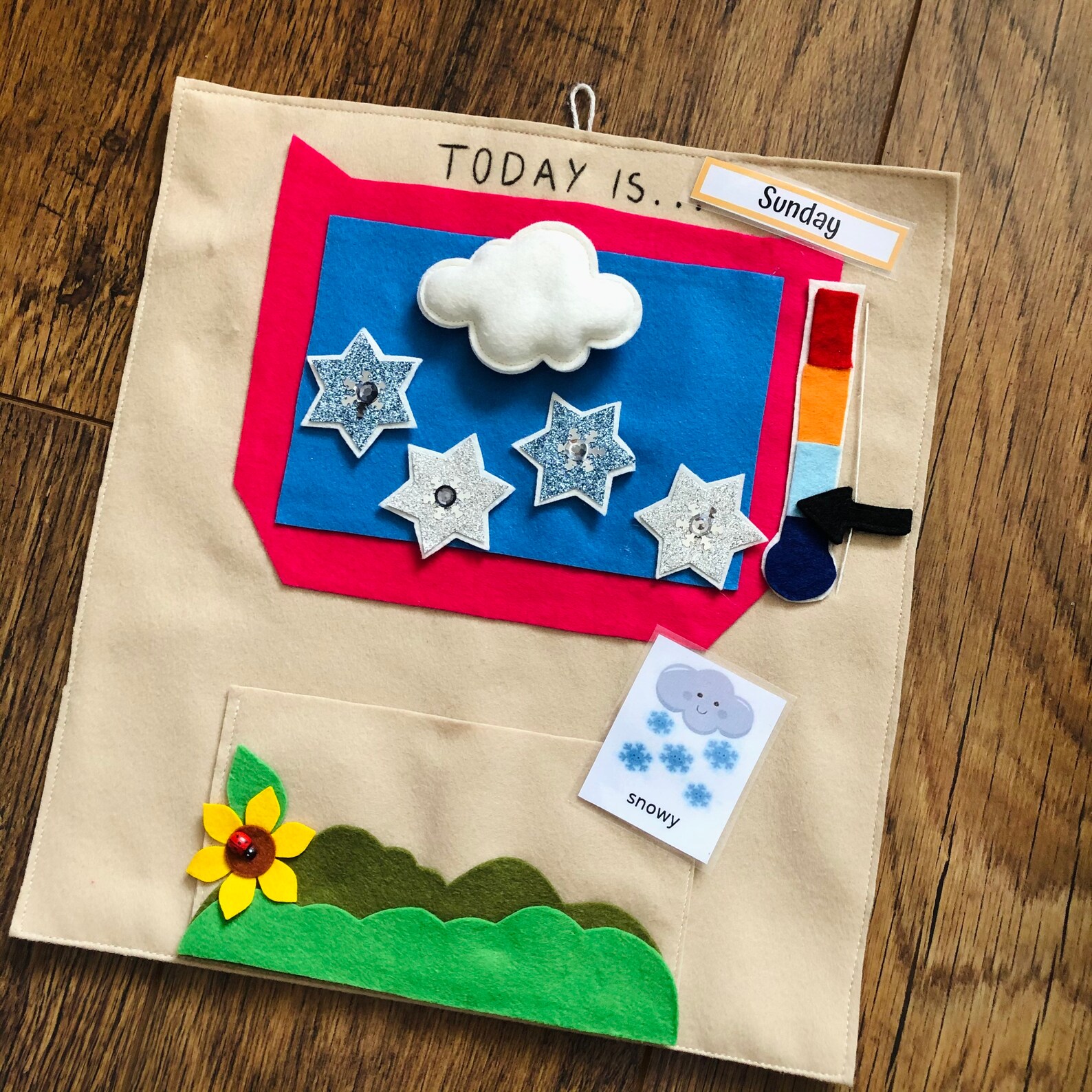 Felt Montessori Weather Chart Calendar Preschool Toy Toddler Etsy