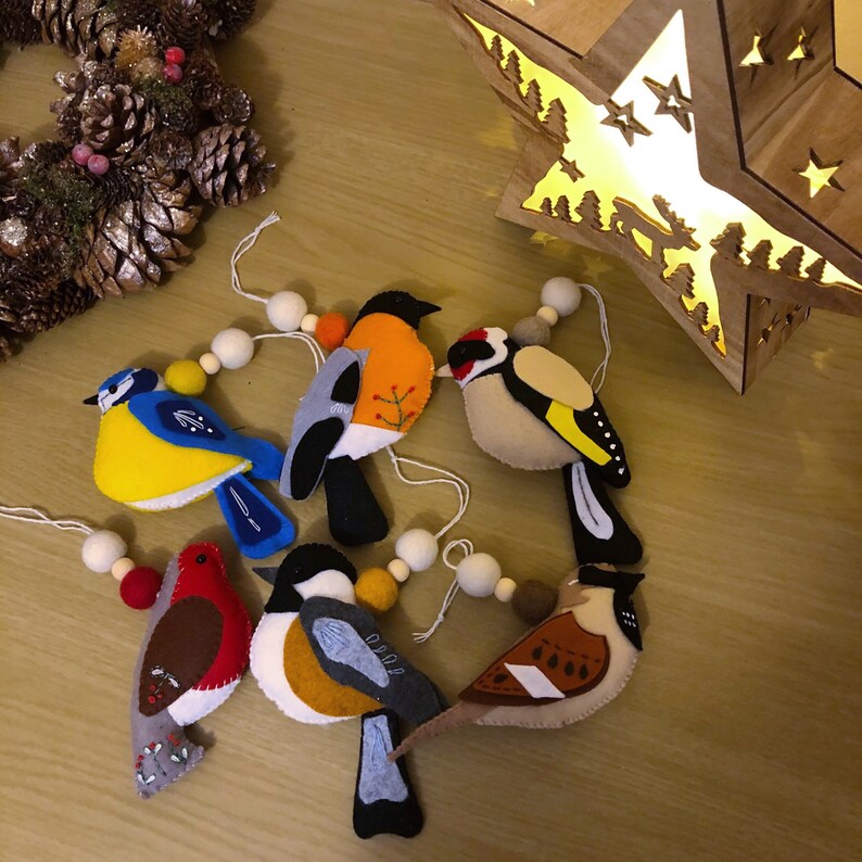 Felt Birds Christmas Tree Felt Ornaments Robin Ornament - Etsy