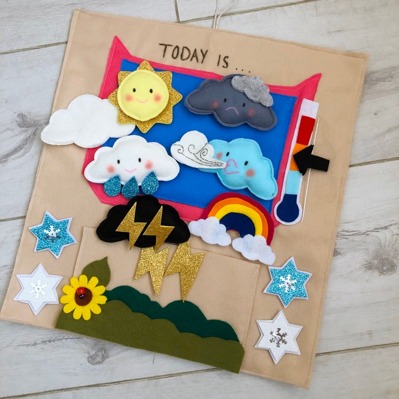Felt Montessori Weather Chart Calendar Preschool Toy Toddler Etsy