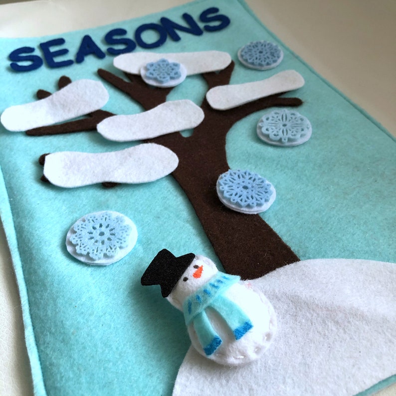 Felt Weather Seasons Felt Activity Four Seasons Montessori Etsy