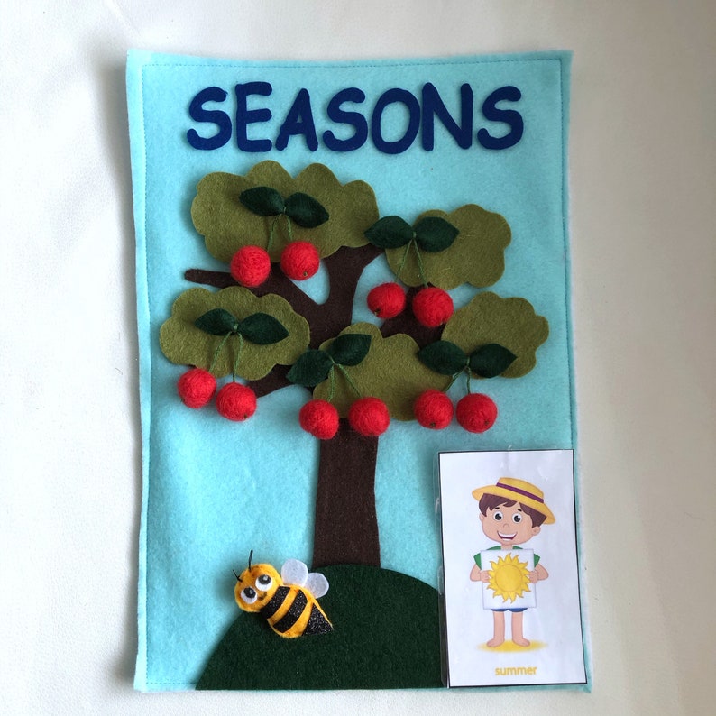 Felt Weather Seasons Felt Activity Four Seasons Montessori Etsy