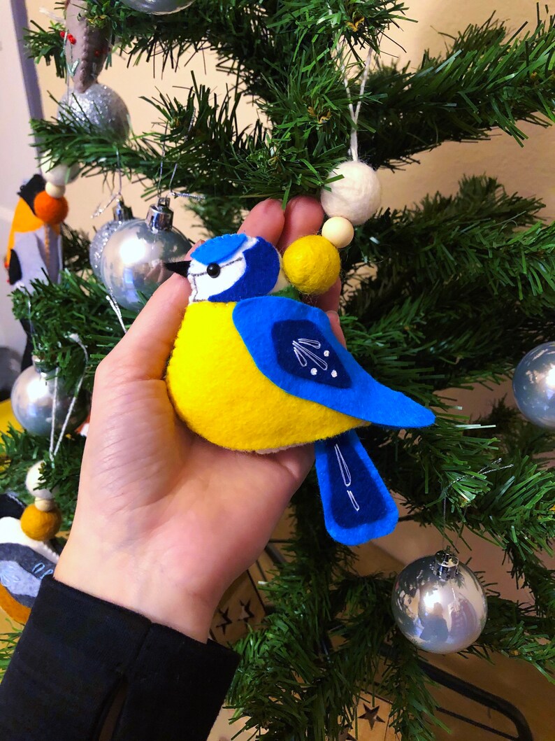 Felt Birds Christmas Tree Felt Ornaments Robin Ornament Etsy