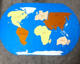 Montessori Felt Map - Felt World Map
