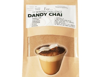ROASTED DANDELION CHICORY Powder Blend - Dandy Chai - Organic Coffee alternative