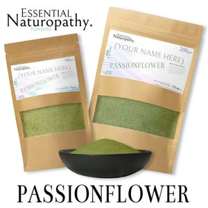 POLVO DE PASIFLORA 100% Certificado Orgánico (Passiflora incarnata) Hierba Premium