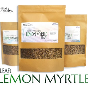 LEMON MYRTLE Dried Herb Certified Organic Tea (Backhousia citriodora) AUS grown