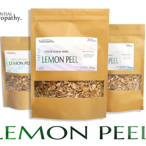LEMON PEEL Dried Certified Organic Tea (Citrus limon) Premium Grade - Vitamin C Rich