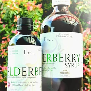 ELDERBERRY SYRUP Organic - Australian made by Naturopath - Premium Elderberries