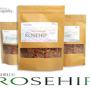 ROSEHIP SHELLS DRIED Herb Certified Organic (Rosa canina) Premium Rose hip Tea