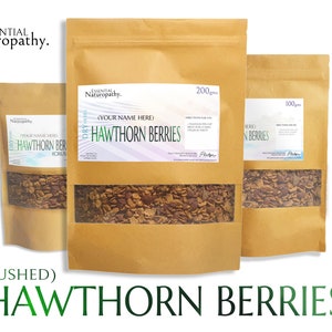 HAWTHORN BERRIES / BERRY Dried Crushed Wildcrafted Tea (Crataegus monogyna)