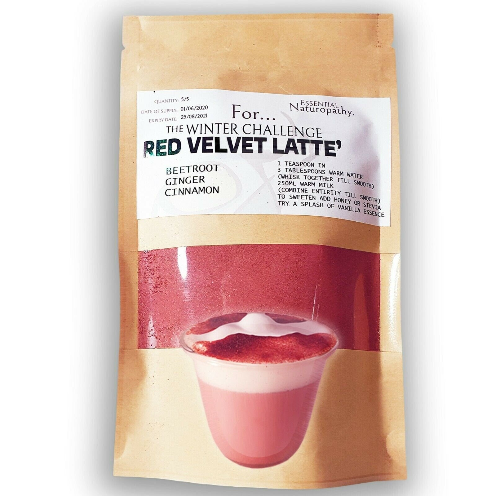RED VELVET POWDER Blend - Beetroot Latte - Beetroot Powder - Organic - Premium