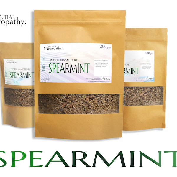 SPEARMINT LEAF Gedroogde Kruiden Gecertificeerde Biologische Thee (Mentha spicata) PREMIUM Kwaliteit